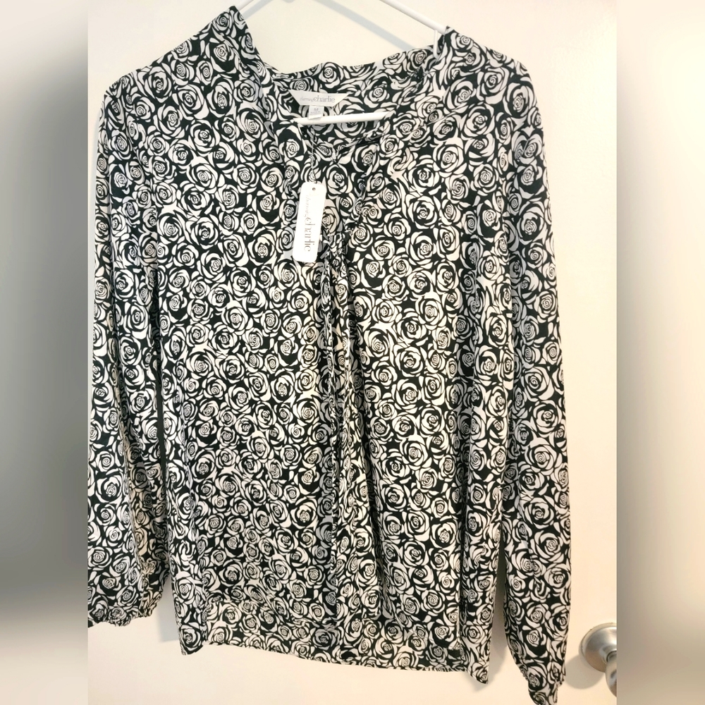 Rose pattern blouse